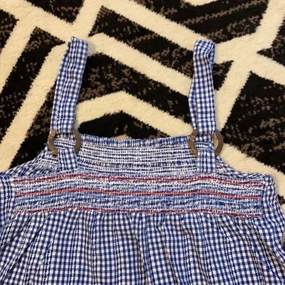 Altar’d state blue and white gingham picnic blouse - Picture 7 of 9
